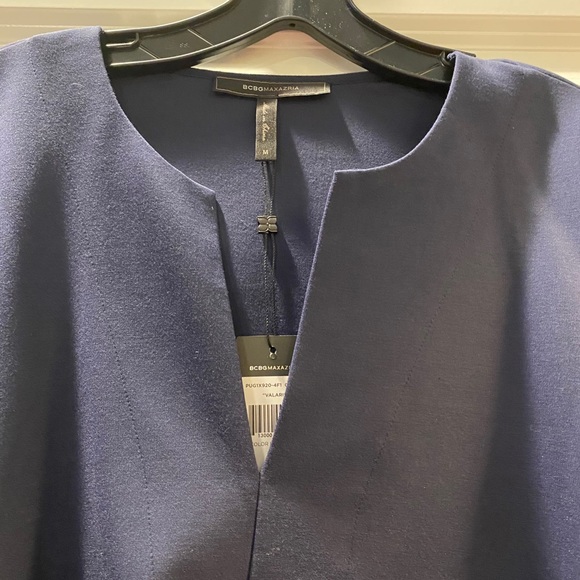 BCBGMaxAzria Navy Blue Flate Sleeve Top - Picture 2 of 6